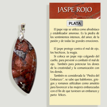 AFRICAN RED JASPER Silver pendant – Assorted shape