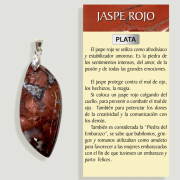 Pingente de prata JASPER VERMELHO AFRICANO – Formas variadas