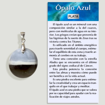 ÓPALO AZUL BANDEA Colgante plata – Forma surtida 