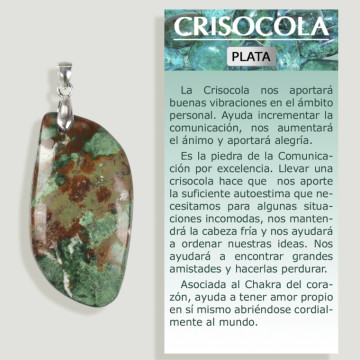 CRISCOCOLA Pendentif en argent – ​​Forme assortie