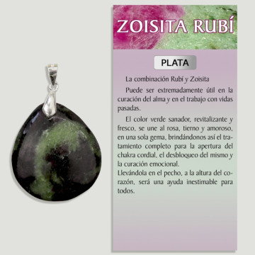 ZOISITA RUBI Silver pendant – Assorted shape