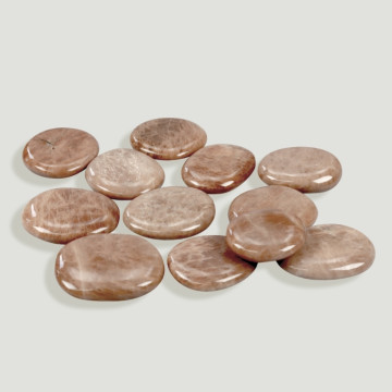 Flat rounded polished Adularia Piedraluna 3-4cm