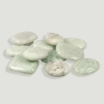 Flat polished Amazonite rounded 3-4cm approx