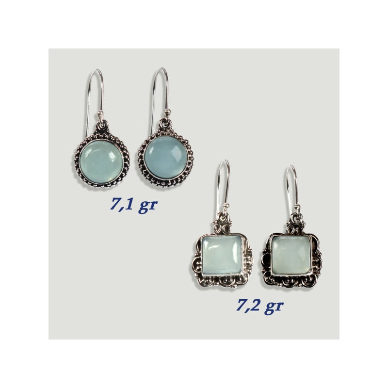 Brincos Cabochão de Prata AQUAMARINE 5,2GR -5,3GR (PREÇO POR GRAMA) Brincos Cabochão de Prata AQUAMARINE 5,2GR -5,3GR (PREÇO POR GRAMA)