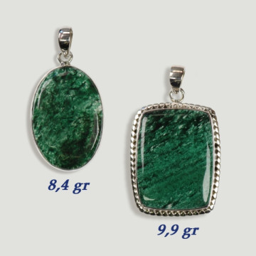 GREEN AVENTURINE Cabochon Silver Pendant (PRICE PER GRAM)