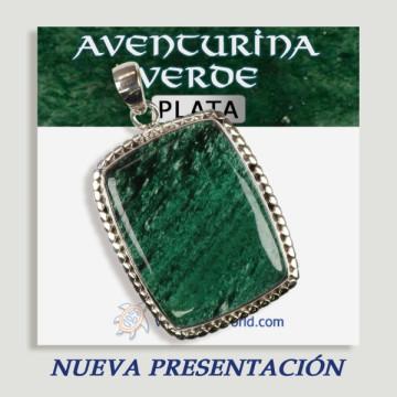 Pendentif Argent Cabochon AVENTURINE VERTE (PRIX AU GRAMME)