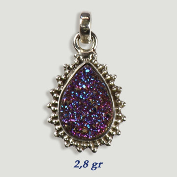 Pendentif cabochon en argent DRUSA 2,8 gr (PRIX AU GRAMME)