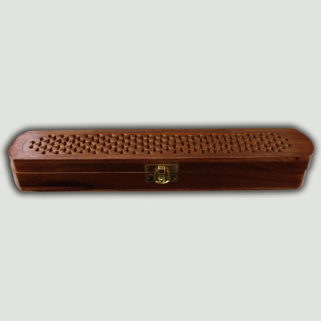 Carved wooden incense holder 5x4x30cm