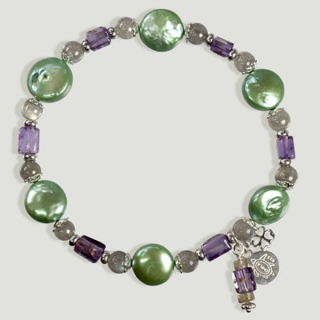 BRISA Silver bracelet perle...