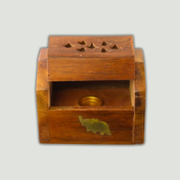Wooden incense holder for cones 5,5x6x7,5cm