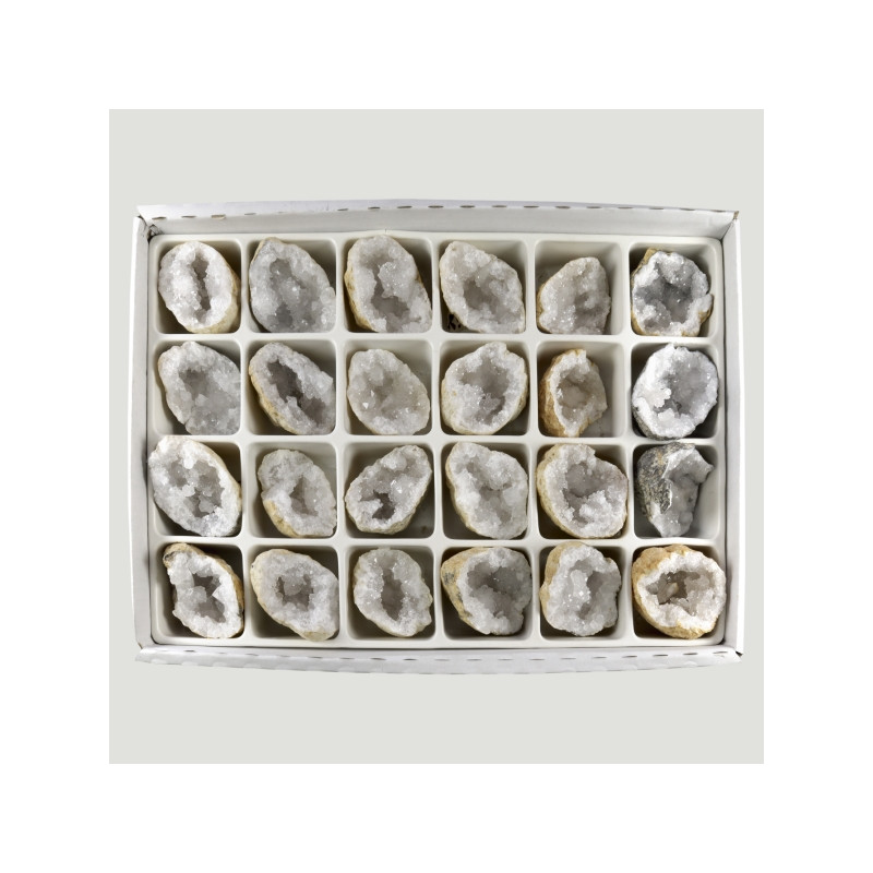 Geode Quartz Marrocos 24un 39x25x5cm 5-7cm Geode Quartz Marrocos 24un 39x25x5cm 5-7cm
