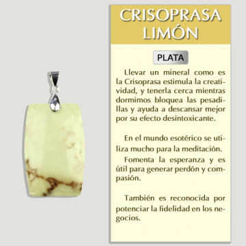 LEMON CHRYSOPRASE Pingente...