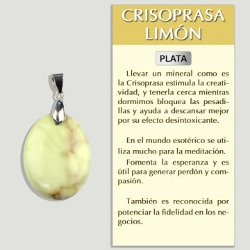 LEMON CHRYSOPRASE Pingente...