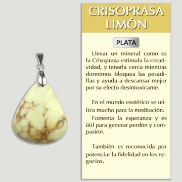 LEMON CHRYSOPRASE Pingente...