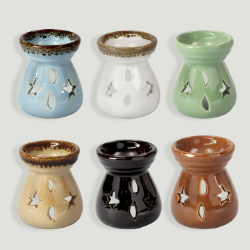 Star ceramic burner 6.5x8 cm assorted colors