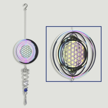 Spinner+spirale 2 boules Flor Vida 15x35 assortis