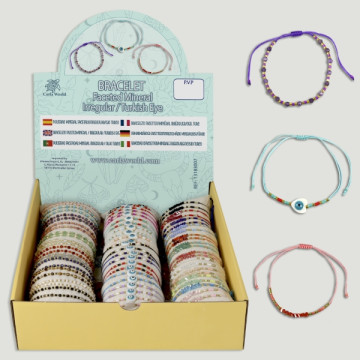 Display Cushion bracelet models: faceted mineral/irregular/Turkish eye