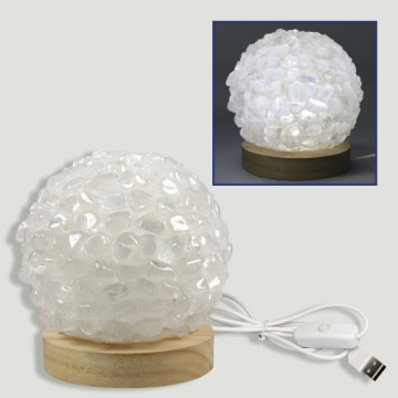 Quartz Crystal Rolled Lamp 12cm USB