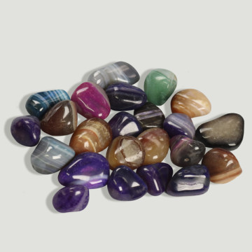 Roulé 50 unités /kg (250g) Agate multicolore 2-3cm