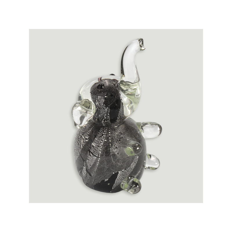 Sitting glass elephant 19x10cm Sitting glass elephant 19x10cm