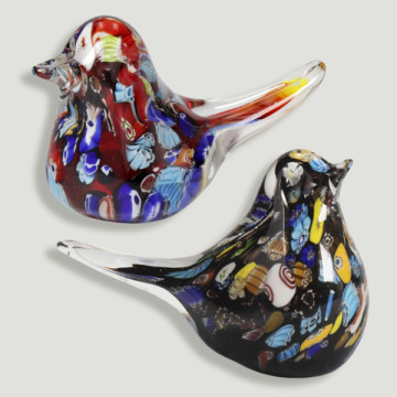 Oiseau en cristal 12x7cm modèle assorti