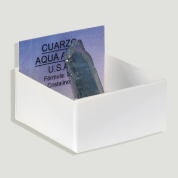 Aqua Aura Brésil Pointe de Quartz 4x4cm