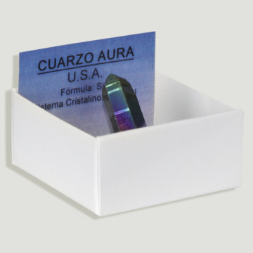 Ponta Quartzo Aura Titânio Brasil 4x4cm