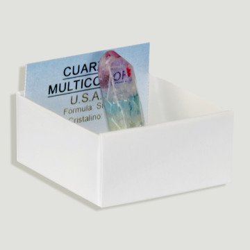 Point de Quartz Aura Multicolore Brésil 4x4 cm.