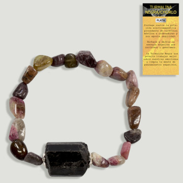 Tourmaline silver bracelet for women