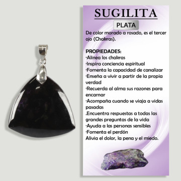 Freeform Silver Sugilite Pendant