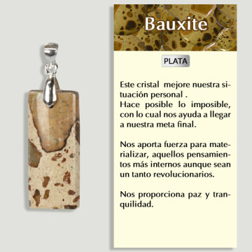 Pendentif en argent bauxite forme libre