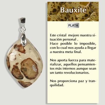 Pendentif en argent bauxite forme libre