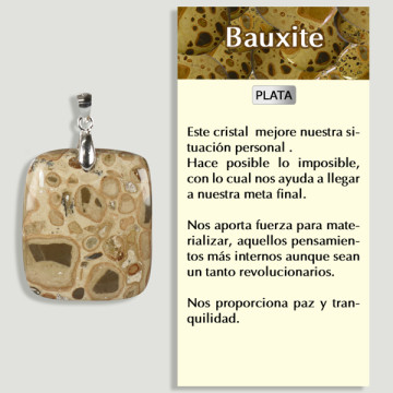 Pendentif en argent bauxite forme libre