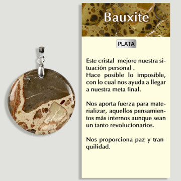 Pendentif en argent bauxite forme libre