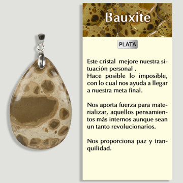 Pendentif en argent bauxite forme libre