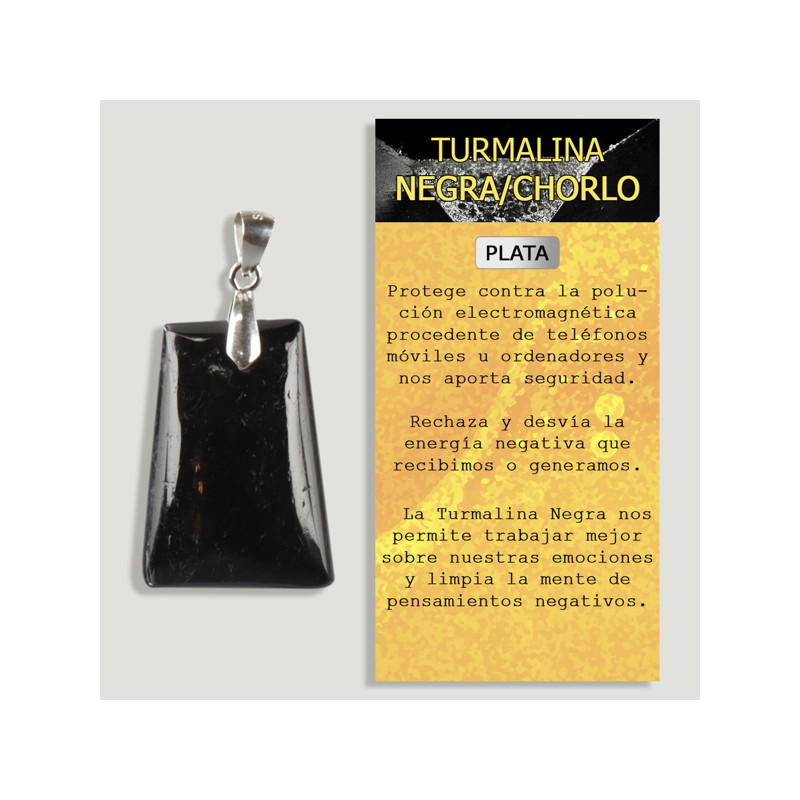 Black Tourmaline Silver Pendant polished cabochon free form /lPEND Black Tourmaline Silver Pendant polished cabochon free form /lPEND