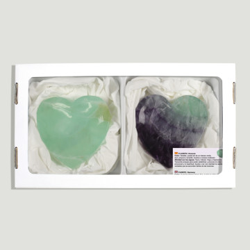 Fluorite heart bowl 9x9cm approx - (H2)