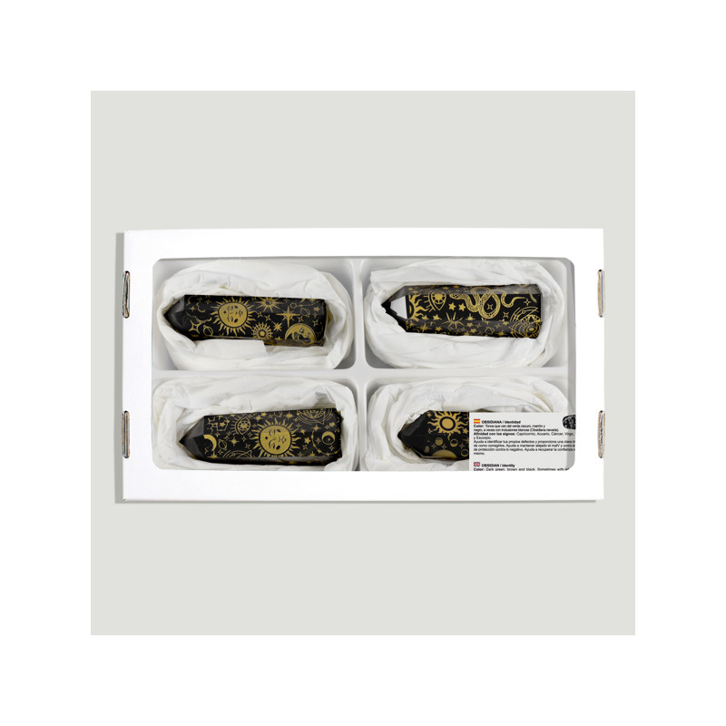 Ponta Obsidiana Mística Dourada 7-9cm- (H4) Ponta Obsidiana Mística Dourada 7-9cm- (H4)