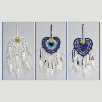 Dreamcatcher macrame Heart 18cm 18x35cm