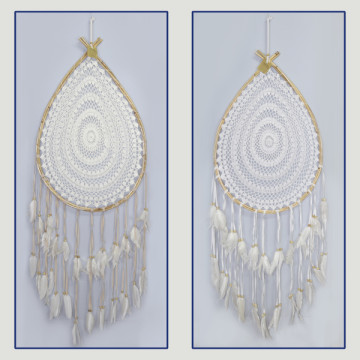 Macrame teardrop dream catcher 42x65cm 1.2m approx