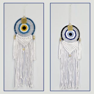 Macrame dreamcatcher with ropes 16x50cm