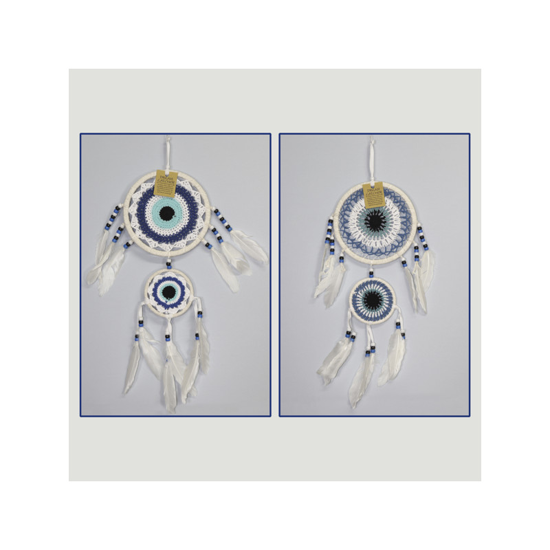 Dreamcatcher macrame doble OjoTurco 16x9cm surtidos Dreamcatcher macrame doble OjoTurco 16x9cm surtidos