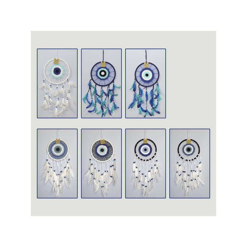 Macramé Dreamcatcher OjoTurco 22cm assorti Macramé Dreamcatcher OjoTurco 22cm assorti