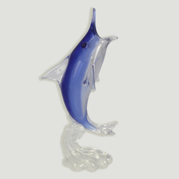Fig. cristal pez espada/ola 14x36cm