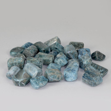 Apatite Bleue roulée sachet 1Kg taille 4cm ap