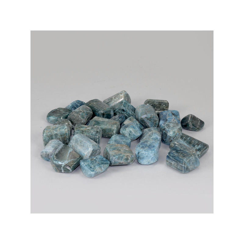 Apatite Bleue roulée sachet 1Kg taille 4cm ap Apatite Bleue roulée sachet 1Kg taille 4cm ap