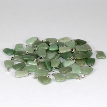 REPLACEMENT Silverplated Pendant Flat Rolled Green Aventurine
