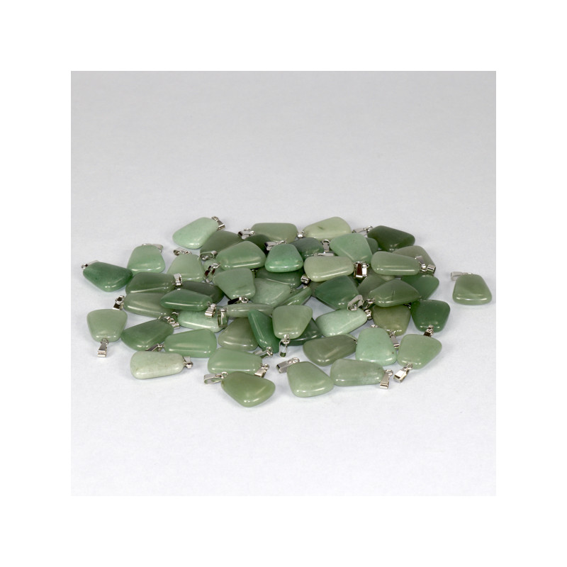 REPLACEMENT Silverplated Pendant Flat Rolled Green Aventurine REPLACEMENT Silverplated Pendant Flat Rolled Green Aventurine