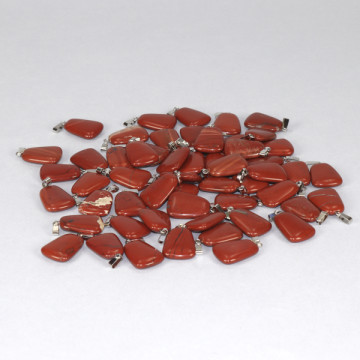 REPLACEMENT Silverplated Flat Rolled Red Jasper Pendant