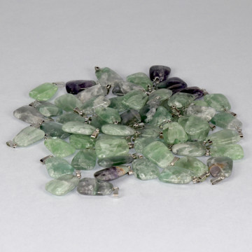 REPLACEMENT Silverplated Flat Rolled Fluorite Pendant